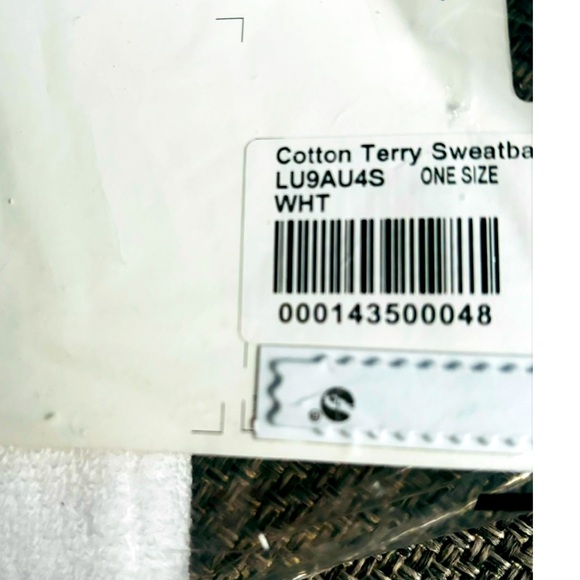 ‼️SOLD‼️ Lululemon White Unisex Cotton Terry Sweatband - Picture 8 of 8